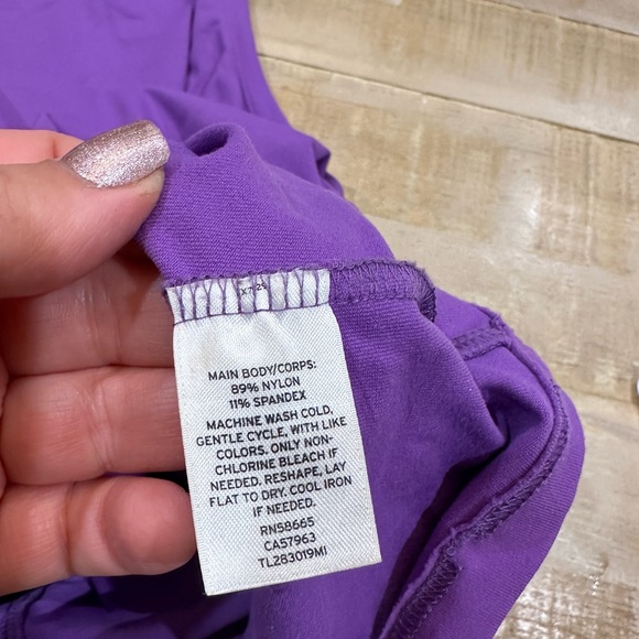 Leith purple midi dress stretch sleeveless Racerback - Picture 11 of 11